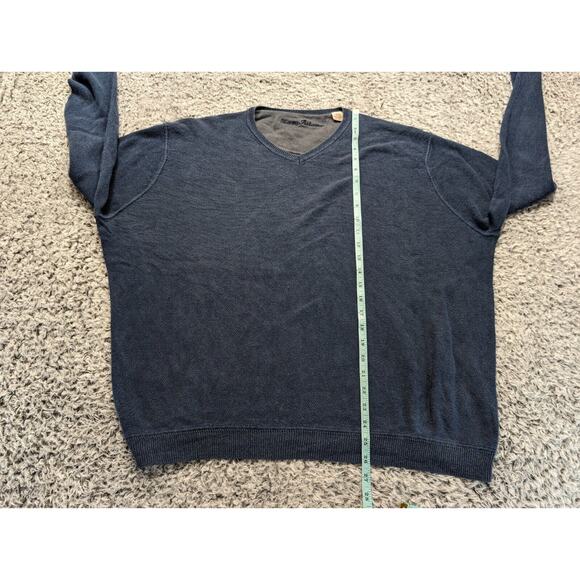 Tommy Bahama Sweater Men Extra Large Blue V Neck Classiccore Preppy Normcore - Picture 4 of 6